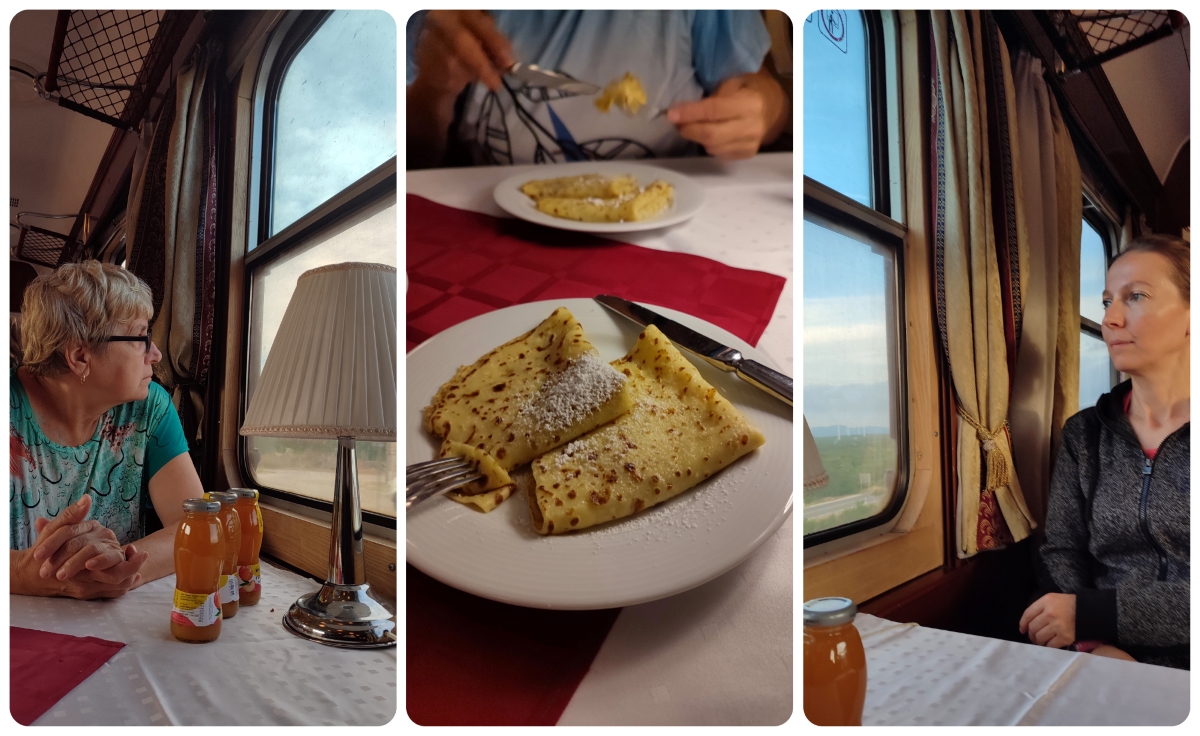 Dining coach of a train